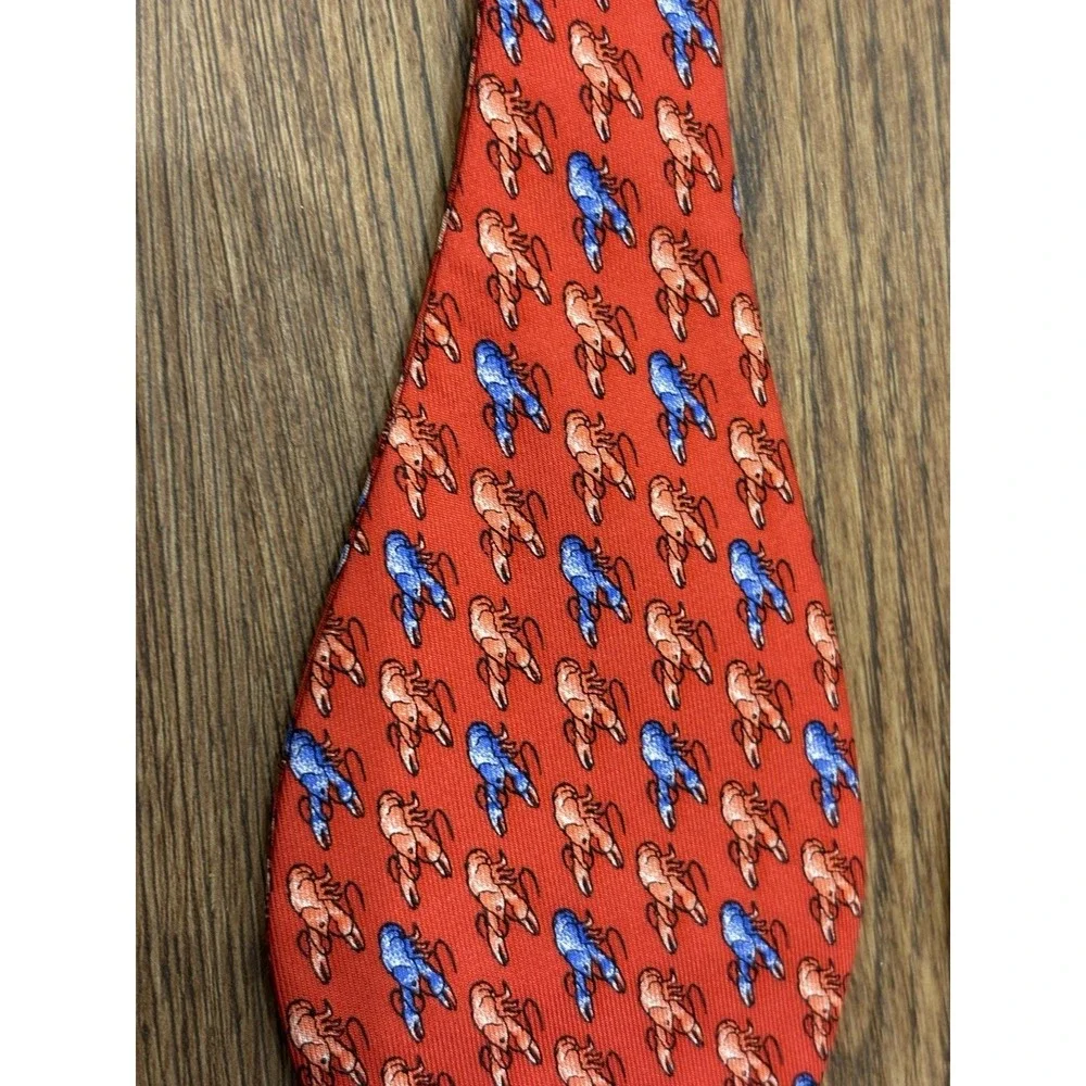 Pelican Coast Mens Silk Bow Tie  Novelty Self Tie Crawfish Red Lobster Bowtie